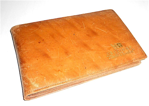 CROCIERE ITALIA - Cosulich 30s italy souvenir boat cruising photo book - rare leather photo album