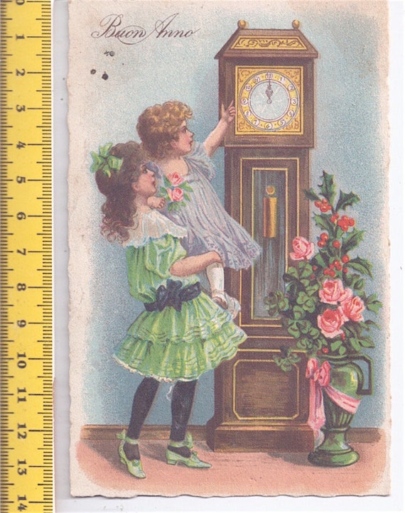 HAPPY NEW YEAR 1910 italy beautiful postcard - wonderful illustrated postcard