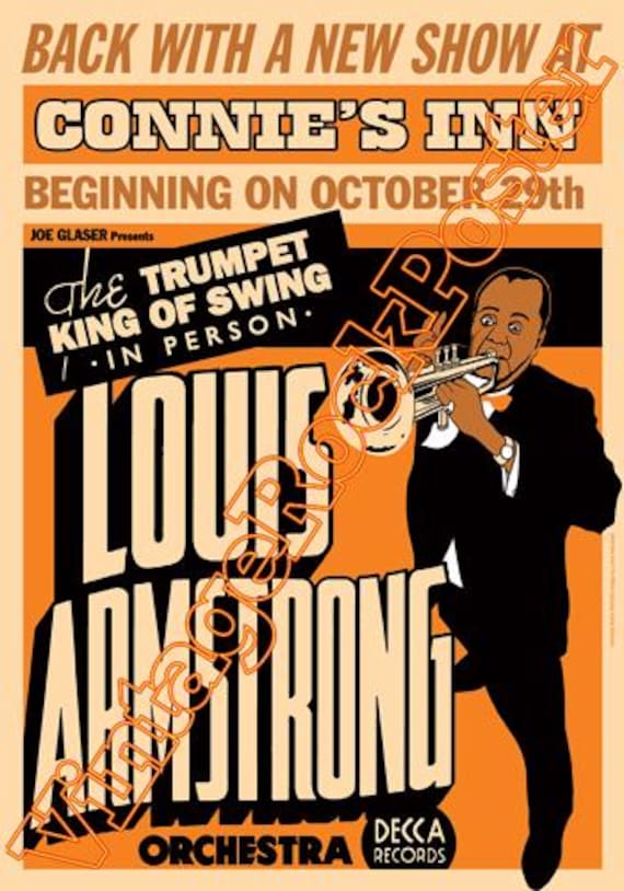 LOUIS ARMSTRONG - New York, Us 29 October ? - concert poster - 023