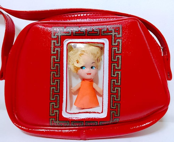 LIDDLE KIDDLES 60s us mini doll blonde in red bag super beautiful kawaii