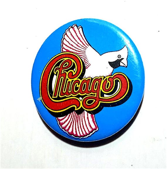 CHICAGO 1975 - VIII - beautiful metal button pin vintage - spilla originale