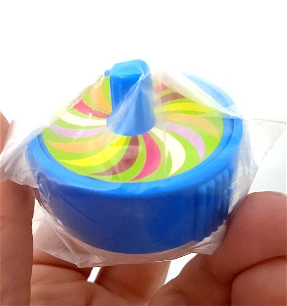 TROTTOLA - Spinning Top 80s sharpener temperino misb blue optical