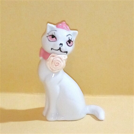 Gli Aristogatti - Aristo-cats 80s Disney italy pottery miniature statue - statuina miniatura bomboniera deliziosa kawaii