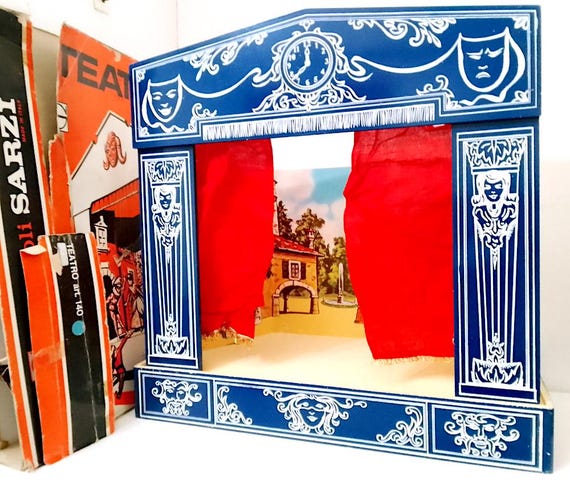 THEATRES theatre theatre 60s Sarzi italy puppet theatre splendid wooden with scenery used excellent