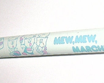 MEW MEW MARCH! 80s Mitsubishi Japan  wood pencil - matita in legno mint gattini kitten cat gatto  kawaii