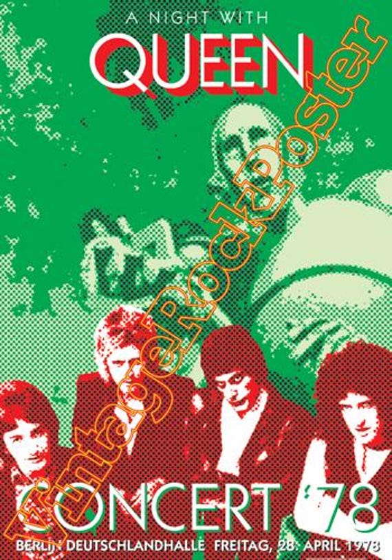 QUEEN - FREDDIE MERCURY - concert posters in Europe !