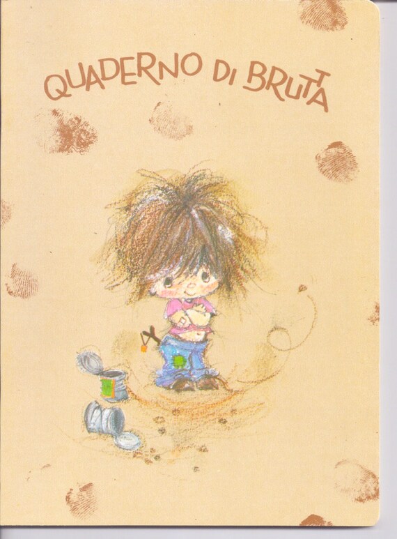 BRUTTA - Little Urchins by Elena 1975 Mondadori  Italy school notebook - quaderno scuola