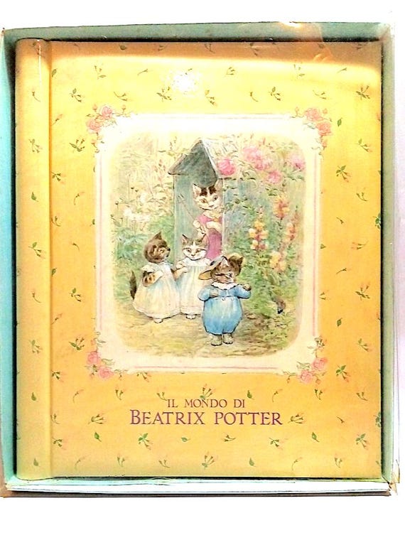 beatrix potter 1992 italy beautiful big book diary for the birth of a new baby in box