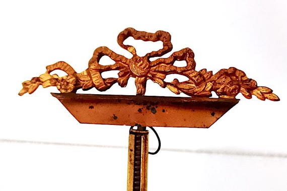 elegant picture holder lectern in gold-plated brass metal 1920 Italian to hang or table - frame stand luxury