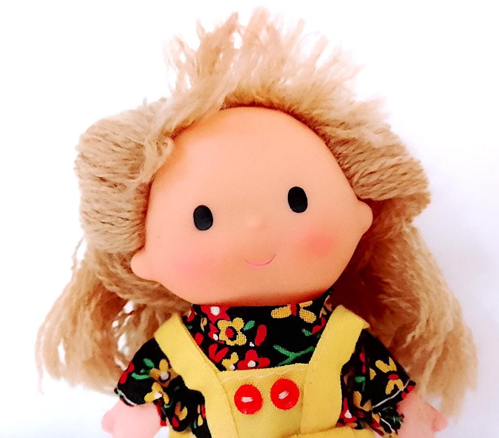 BIJOU 80s Ceppiratti Italy Small Pocket Doll Super Cute - Used Small Lovely Doll