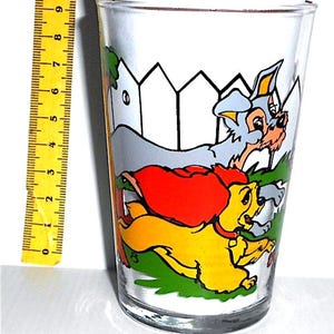 LADY & The Tramp - Lady and the Tramp 80s Walt Disney France vintage promo glass - gadget glass