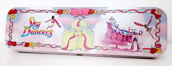 SKY DANCERS - the magical flying ballerinas 1996 Gaumont France tin pencil case