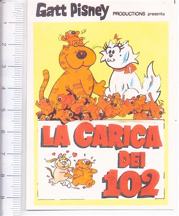 ISIDORO & SONJA - Heatchcliff red cat 80s Mister Day Parmalat italy gadget sticker - figurina adesiva omaggio merendine nuova