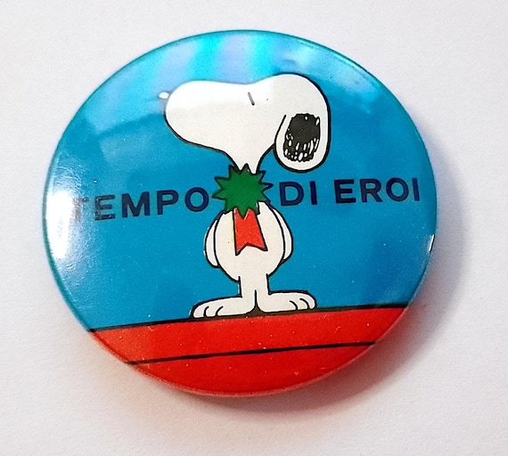 SNOOPY Peanuts 80s ufs italy button pin brooche spilla - Time of Heroes