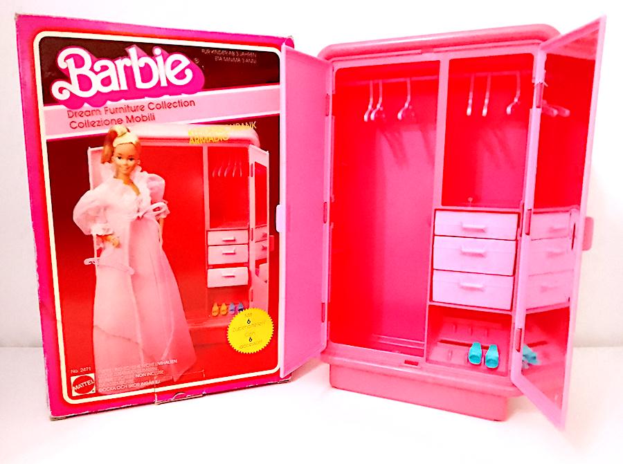 BARBIE Dream Furniture Collection 1982 Mattel Italy Pink Wardrobe