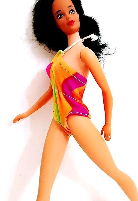 BARBIE 90s swimsuit body swimsuit multicolor B1296