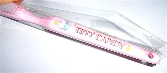TINY CANDY 80s Gakken Japan vintage pink toothbrush - pink toothbrush misb