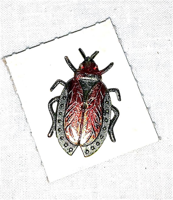 SCARABEO - BUG 70s taiwan insect mini metal enamel pin mint - new enamel metal pin