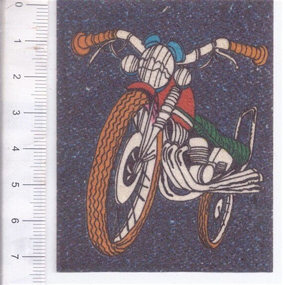 MOTOR motocicletta  70s Edis italy sticker figurina adesiva jeans