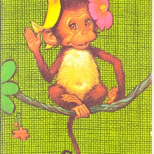 HAWLEY 70s Mondadori italy school notebook - quaderno scuola - kawaii monkey