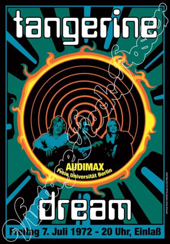 TANGERINE DREAM - Berlin, Germany - 7 July 1972 - concert poster -753