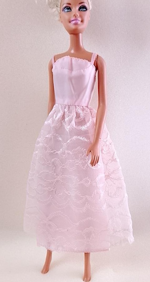 B902 - BARBIE Fashion Favorites 1979 mattel abito rosa lungo pizzo pastello