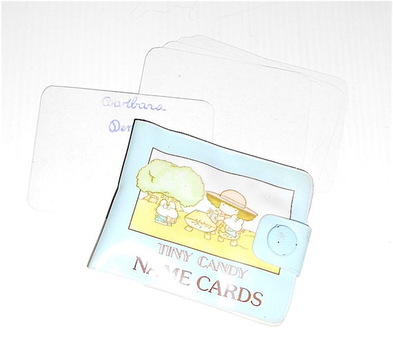 TINY CANDY 80s italy name cards pocket kawaii blue - porta messaggini indirizzi