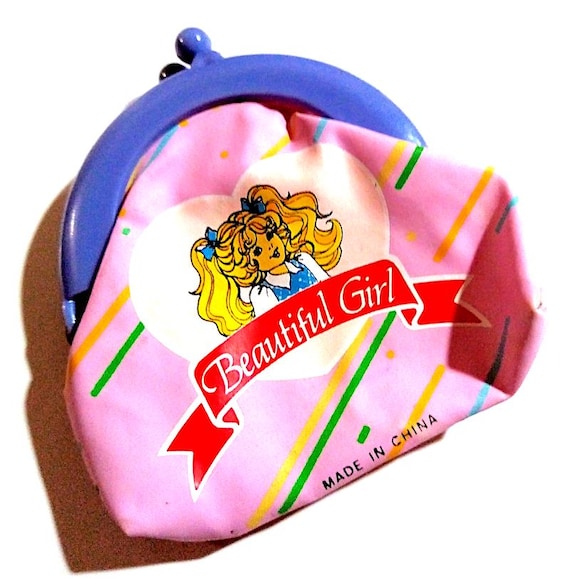 Beautiful Girl - Lady Lovely Locks ko 80s China tiny coin wallet kawaii - delicious loose mini purse