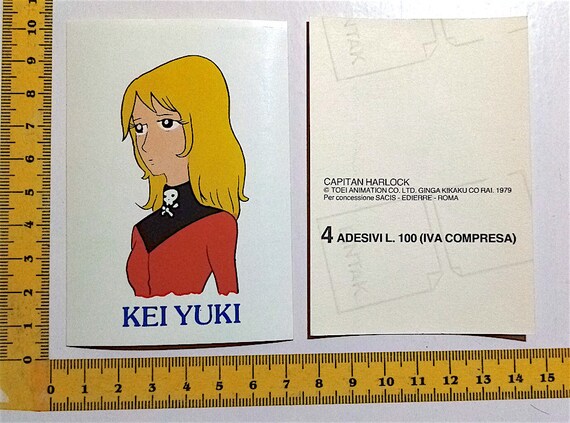 CAPITAN HARLOCK - Herlock 70s italy  sticker adesiva manga anime  -0764