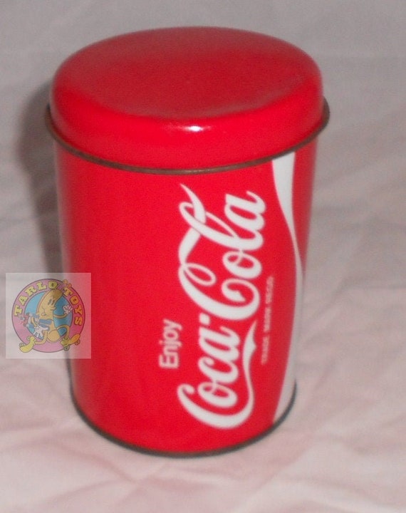 COCA COLA 70s italy promo tin jar box - scatola in latta pubblicitaria