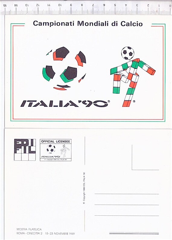ITALIA 90 campionati mondiali di calcio - Mostra Filatelica Roma 1989 italy  - postcard - cartolina football