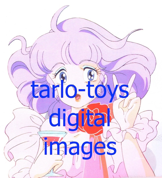 THE LOVELY CREAMY - Kurimi Mami 80s drink and flowers image from printable artbook 1MB