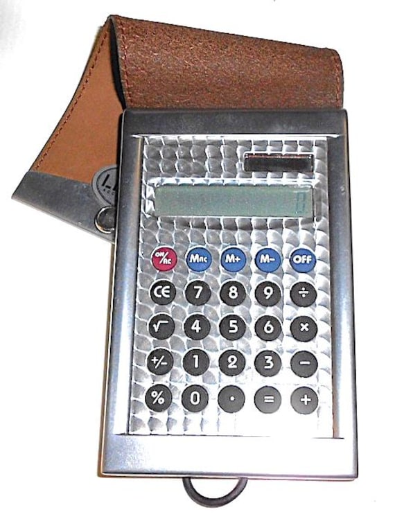 Levis jeans - Levi's 90s italy promo gadget calculator - promotional calculator steel and leather