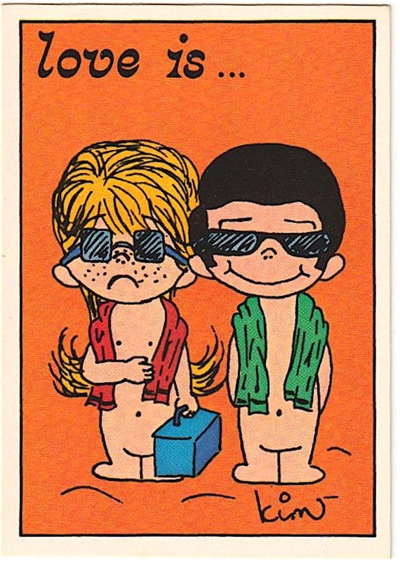 LOVE IS ... - AMORE E' by Kim Casali 1975 Panini Italy - sticker - loose stickers to choose original