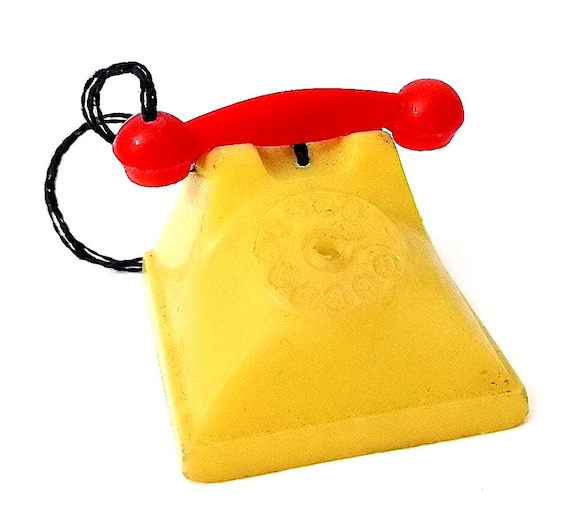 miniature vintage toy telephone for house of dolls 60s italy miniature telephone in shiny plastic