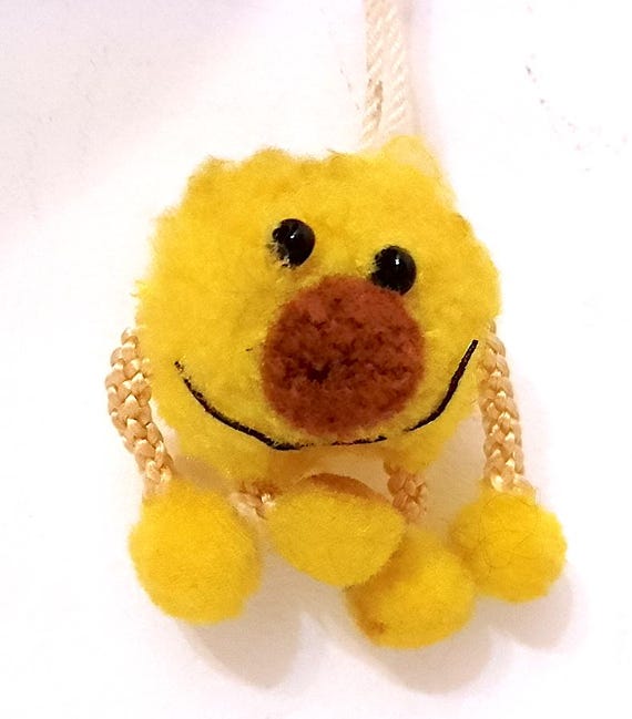 SMILE POINT - yellow CUTIE spider 80s Sanrio Japan mini charm plush super kawaii - delicious mini doll