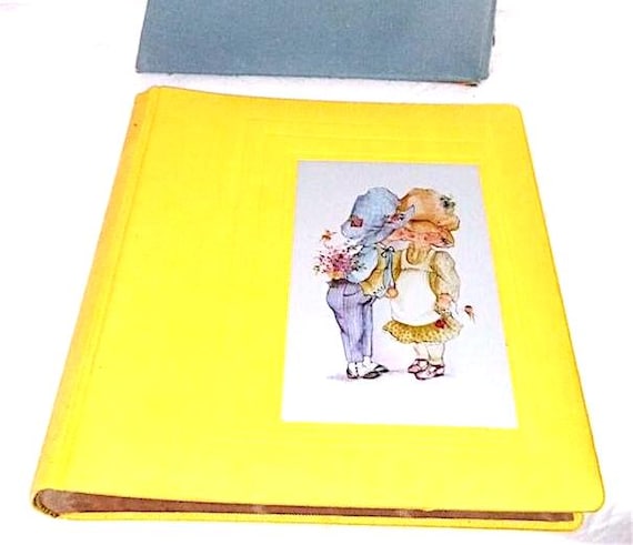PATTY AND WILLY 70s Top Promotion Italy Large Photo Album with Printed Foil Kawaii New Yellow