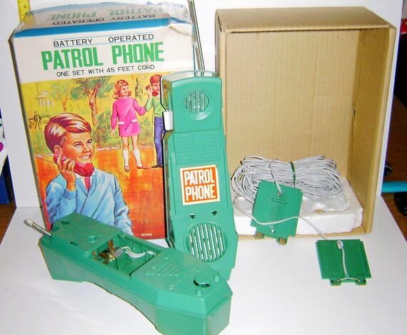 PATROL PHONE 60s Yonezawa Japan battery operated toy - giocattolo telefoni