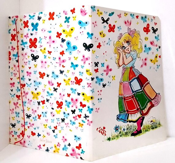 CANDY CANDY - Kyandi 1980 Fabbri Felicità italy maxi giant art folder beautiful - giant art folder wonderful butterfly