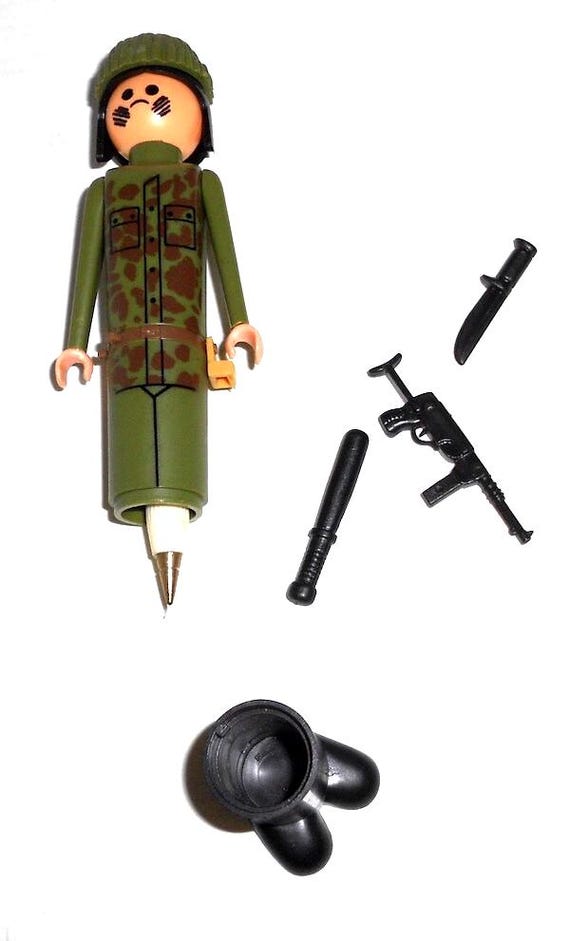 PENNACCHIOTTI Pen Pen 80s ElGreco Gig italy figure military pen - modular toy character pen
