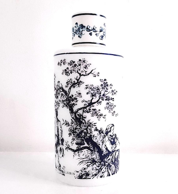 GIN FIZZ by Lubin eau de toilette 1950 france empty opaline bottle 125cc opaline bottle empty perfume splendid