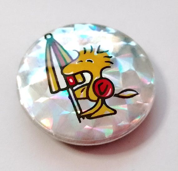 WOODSTOCK at the beach - Peanuts 80s Ufs Us brooche button pin