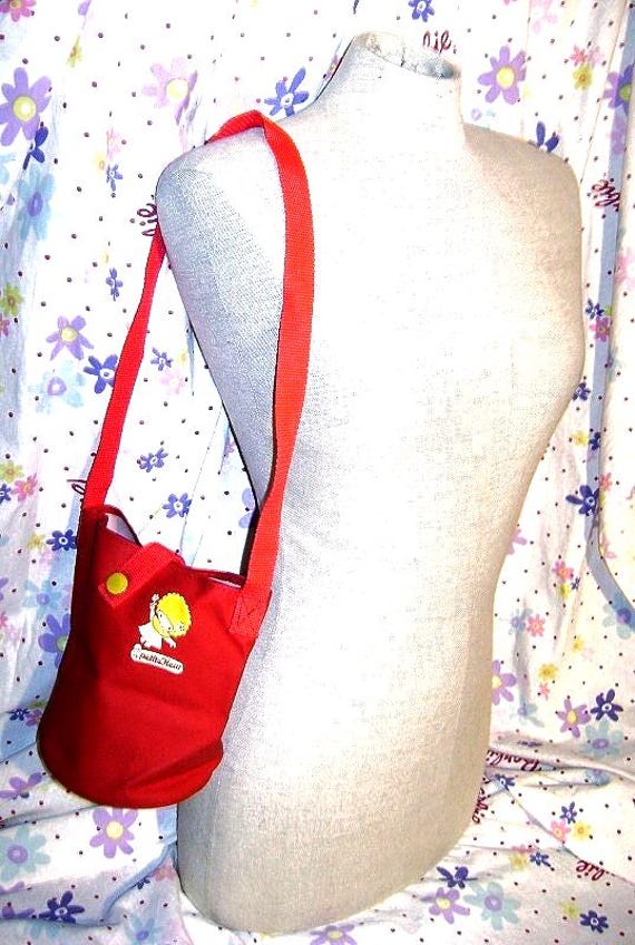 PETITE FLEUR 80s - super kawaii pocket red bag rubber mint - red rubber shoulder bag handbag delicious new
