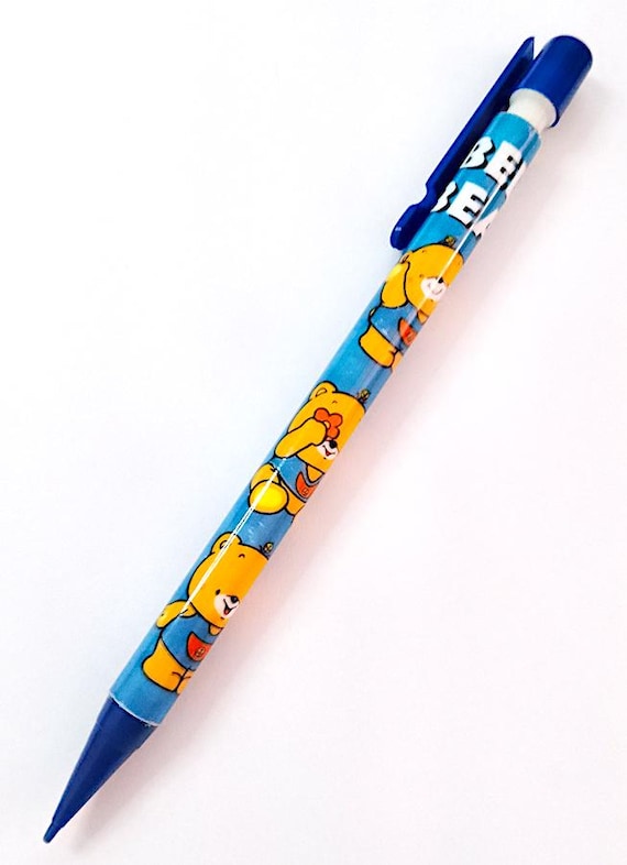 BELL BEAR 90s ninety Nine Taiwan mechanical blue kawaii pencil - mechanical pencil plastic pencil cute blue mint