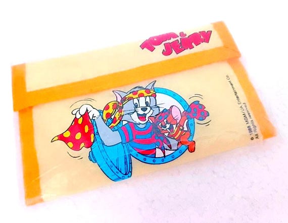 TOM & JERRY 1988 Mgm Mondadori italy  - money wallet misb - portafoglio nuovo sigillato kawaii yellow