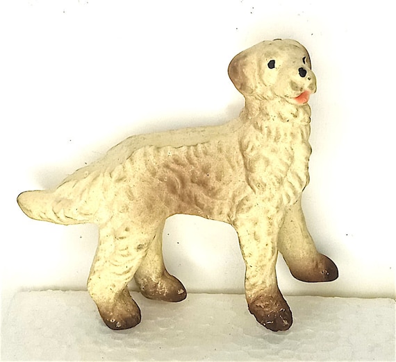 dog shepherd dog 60s italy statuette statue for nativity scene christmas in rubber