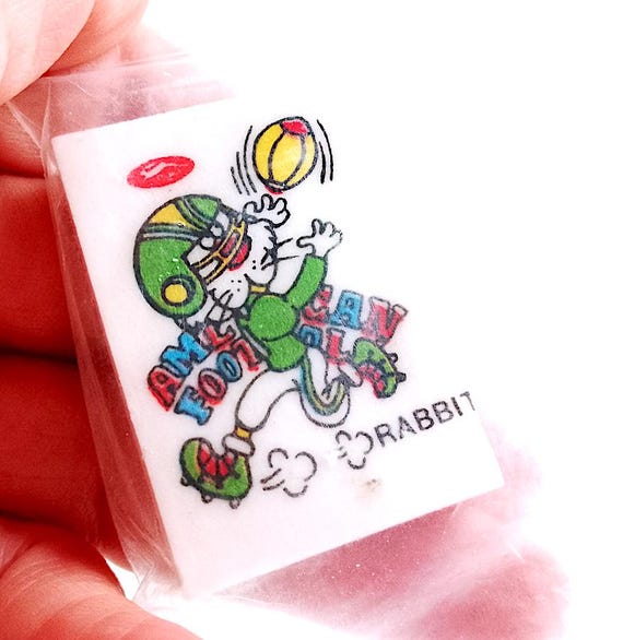 AMERICAN FOOTBALL 80s Rabbit Taiwan kawaii eraser radiergummi gomma gommina misb