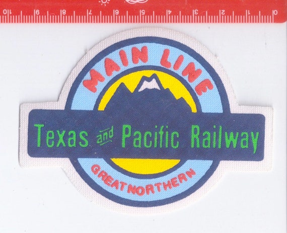 MAIN LINE Texas and Pacific Railways - great Nothern 80s italy patch - toppa da cucire Paninaro