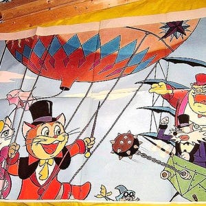 il gatto con gli stivali in giro per il mondo 1977 Toei Animation Italy billboard maxi movie poster original - manifesto gigante cinema