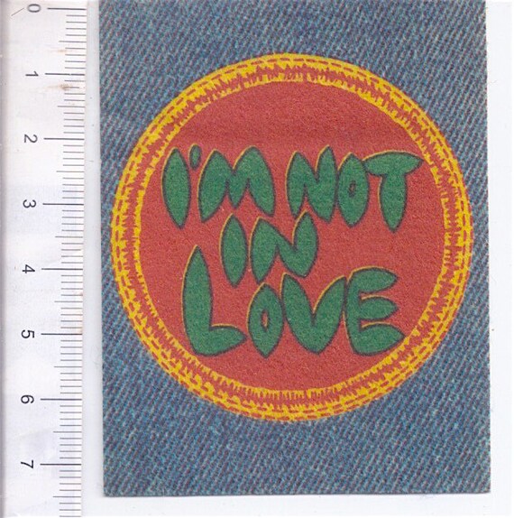I'M NOT IN LOVE 70s Edis italy sticker figurina adesiva jeans